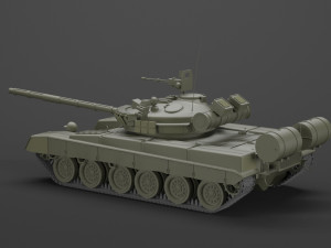 t-80 main battle tank 3D Model