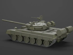 t-80 main battle tank 3D Model