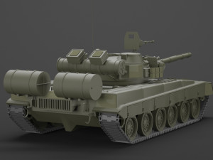 t-80 main battle tank 3D Model
