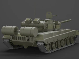 t-80 main battle tank 3D Model