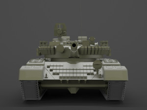 t-80 main battle tank 3D Model
