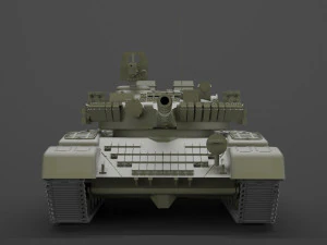 t-80 main battle tank 3D Model