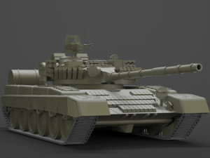 t-80 main battle tank 3D Model
