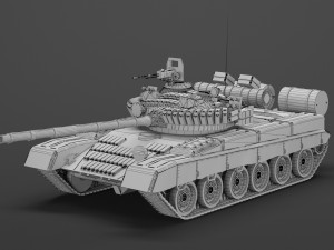 t-80 main battle tank 3D Model