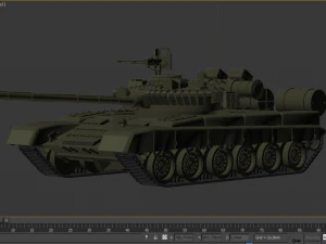 t-80 main battle tank 3D Model
