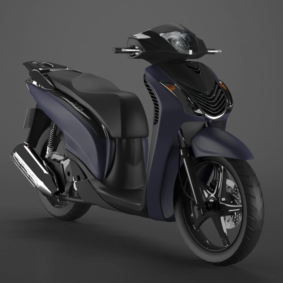 honda sh150i scooter motorcycle 3D Model .c4d .max .obj .3ds .fbx .stl .blend 