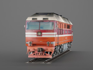 passenger diesel locomotive train Modello 3D