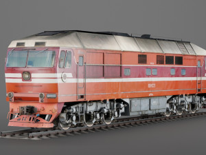 passenger diesel locomotive train Modello 3D