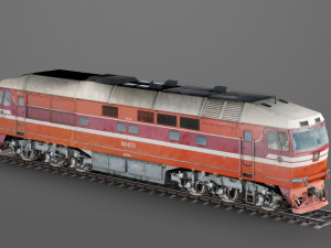 passenger diesel locomotive train Modello 3D
