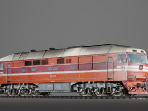 passenger diesel locomotive train Modello 3D