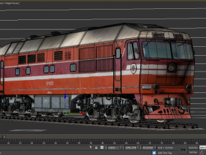 passenger diesel locomotive train Modello 3D