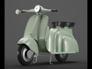 vintage retro scooter 3D Model