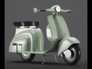 vintage retro scooter 3D Model