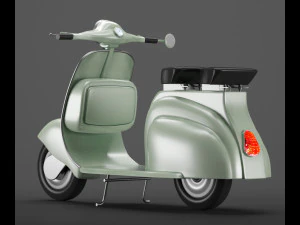 vintage retro scooter 3D Model