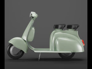 vintage retro scooter 3D Model