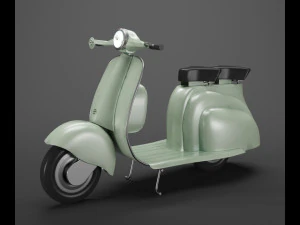 vintage retro scooter 3D Model