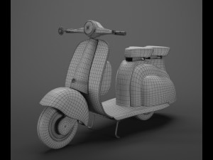 vintage retro scooter 3D मॉडल