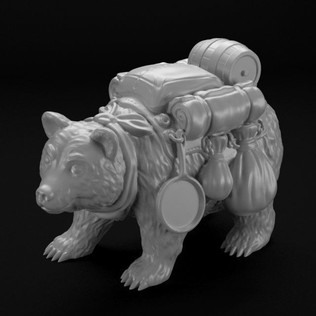 loaded bear 3Dプリントモデル .c4d .max .obj .3ds .fbx .stl .blend