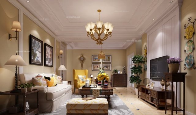 living 3D Модель .c4d .max .obj .3ds .fbx .stl .blend 