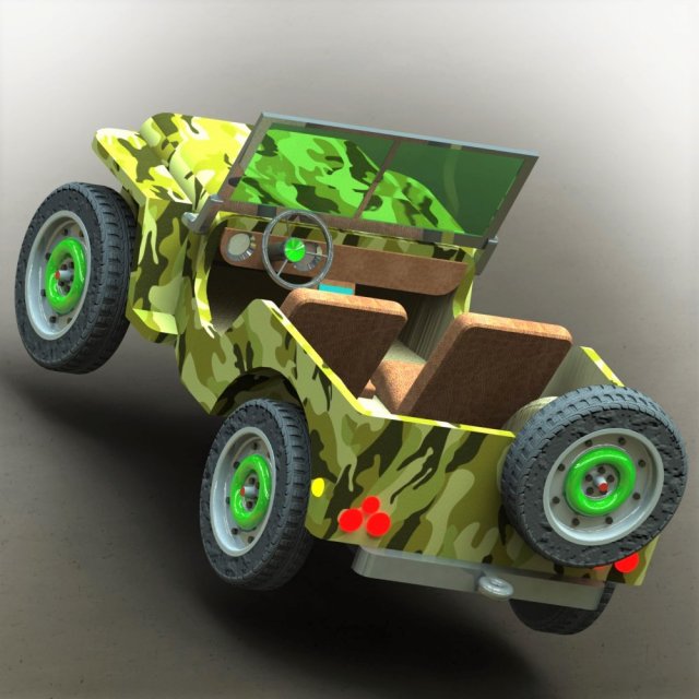jeep 3d printed model 3D-Druckmodell .c4d .max .obj .3ds .fbx .stl .blend 