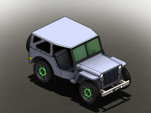 jeep 3d printed model 3D-Druckmodell