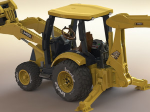retrocargadora 3d printed model 3D Print Model