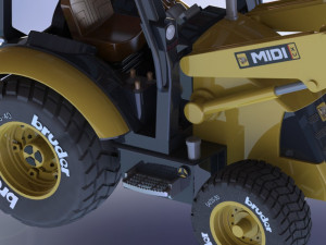 retrocargadora 3d printed model Model Cetak 3D