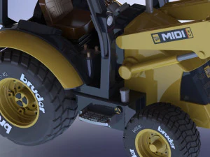 retrocargadora 3d printed model 3D Print Model