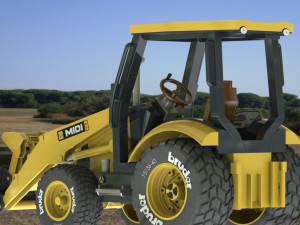 retrocargadora 3d printed model Model Cetak 3D