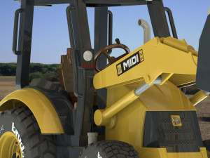retrocargadora 3d printed model Model Cetak 3D