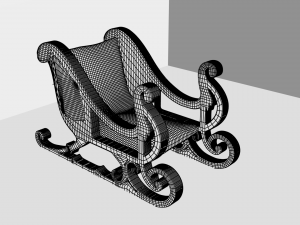 the sleigh out of wood 3D Model