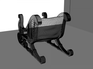 the sleigh out of wood 3D Model