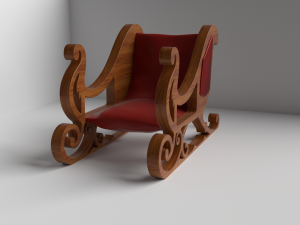 the sleigh out of wood Modelo 3D