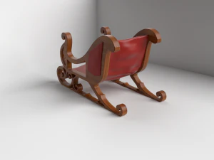 the sleigh out of wood 3D Model