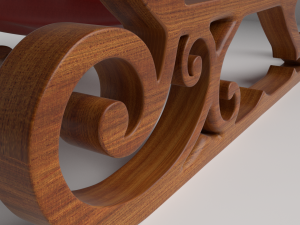 the sleigh out of wood 3D Model