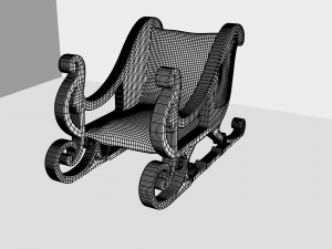 the sleigh out of wood 3D Model