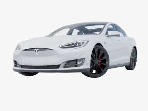 Tesla model s low poly 3d 3D 모델