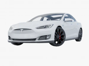 Tesla 모델의 로우 폴리 3D 3D 모델