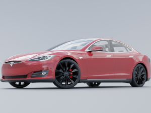 Tesla model s low poly 3d 3D Model
