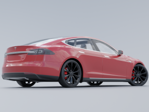 Tesla model s low poly 3d 3D Model