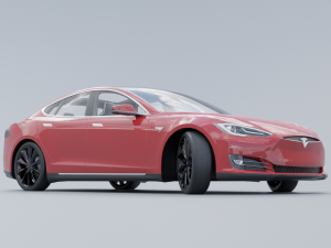 Tesla model s low poly 3d 3D Model