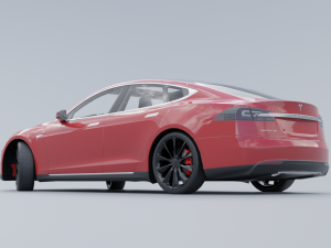 Tesla model s low poly 3d 3D Model