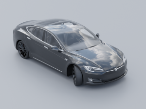 Tesla model s low poly 3d 3D Model