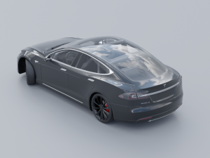 Tesla model s low poly 3d 3D Model