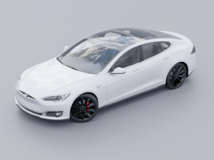 Tesla model s low poly 3d 3D Model