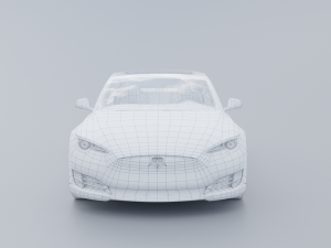 Tesla model s low poly 3d 3D Model