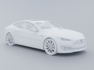 Tesla model s low poly 3d 3D Model