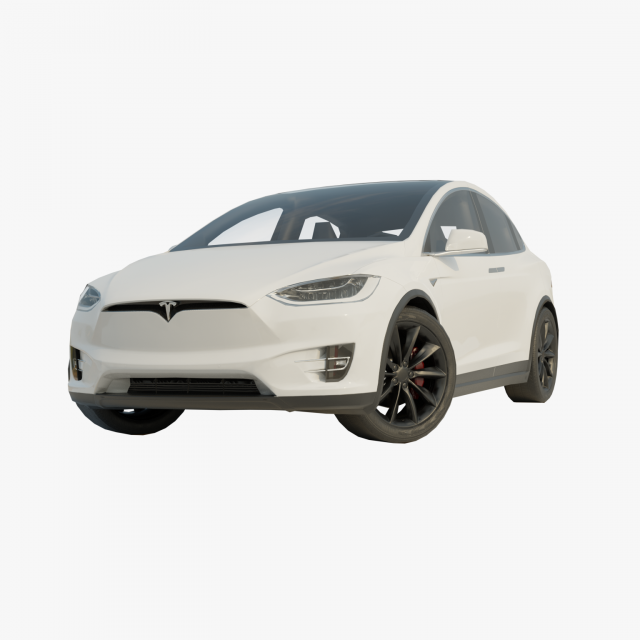 Tesla model x low poly 3d Modèle 3D .c4d .max .obj .3ds .fbx .stl .blend 