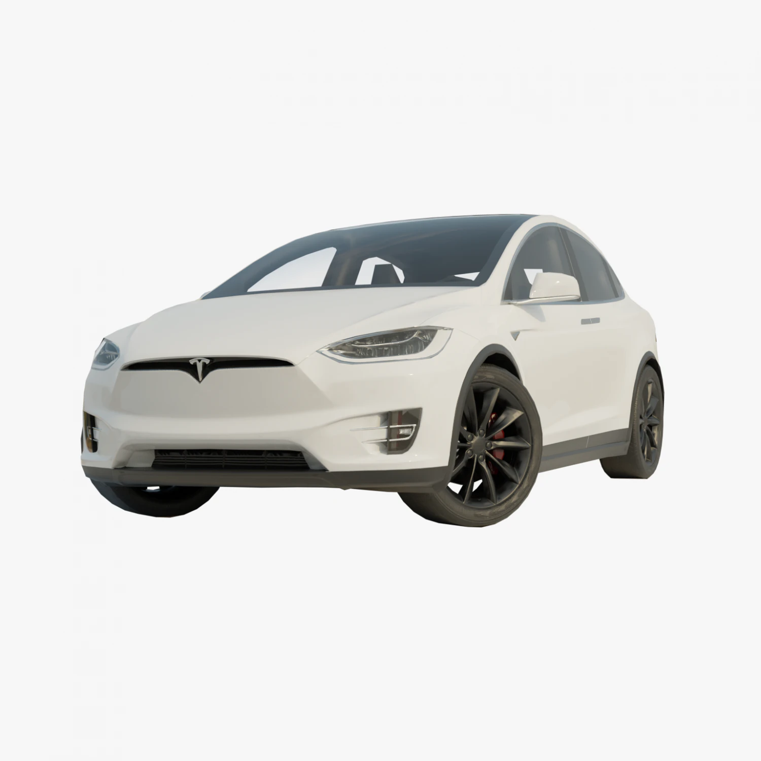 Tesla model x low poly 3d 3D Model .c4d .max .obj .3ds .fbx .stl .blend 