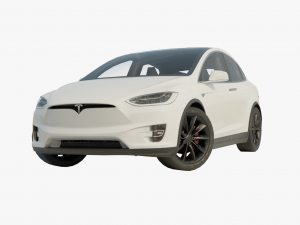 Tesla model x low poly 3d 3D 모델